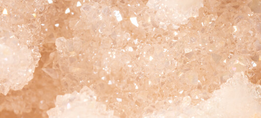 Brilliant Precious stones. Mineral crystals in the natural environment. Texture of precious and semiprecious stones. Seamless background of colored shiny surface of precious stones. Argonium white. © Vera