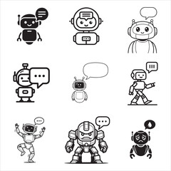 Innovative AI Chatbot Robot Assistant Speech Bubble