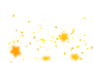 Golden stars and sparkles floating over a crisp white background, soft bursts of light blooming in warm tones like tiny suns scattered through a cheerful, festive dreamscape

