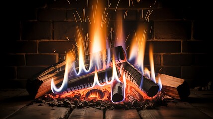 Warm and inviting fireplace