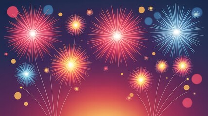 Vibrant fireworks display
