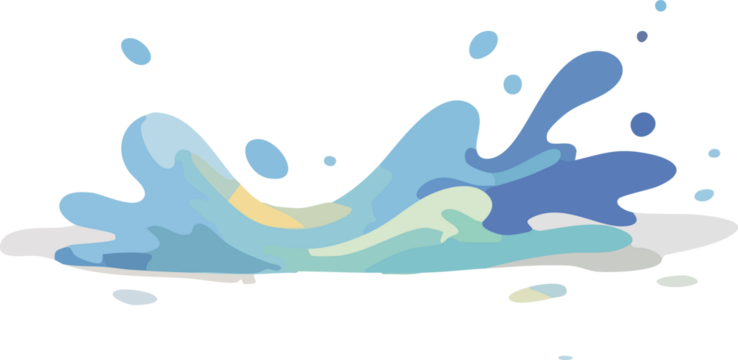 An abstract illustration shows a flowing splash of cool blue and aqua liquid with soft gradients and scattered droplets against - Powered by Adobe