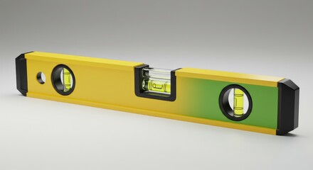 Precision Yellow and Green Spirit Level, Studio Shot