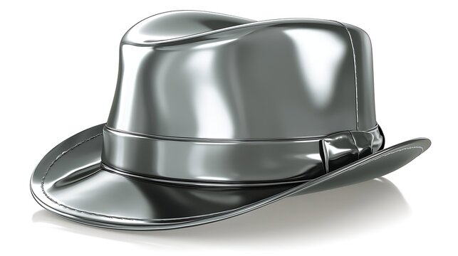 Clean isolated 3D hat mockup single object shot on full frame camera 75mm lens detailed focus white studio setup soft balanced light