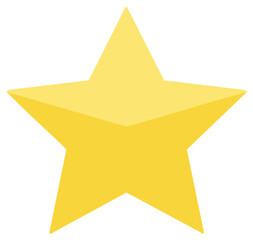 Obraz premium Yellow five pointed star icon illustration. Symbol for rating, quality, achievement, and success.
