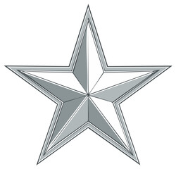 Obraz premium Metallic Textured Five Pointed Stars Star Shape Symbol Emblems Graphics Designs