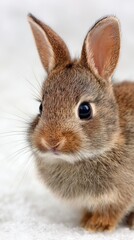 Fototapeta premium cute baby bunny centered with copy space