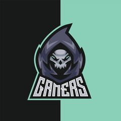 Gamers Skull Esports Gaming Logo