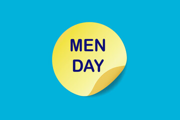 Sticky note with Mens Day