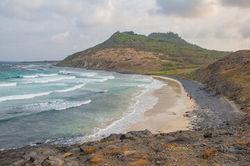 In day of many sun people have fun in brazilian beach on September, 2025, Fernando de Noronha, Brazil.