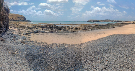 In day of many sun people have fun in brazilian beach on September, 2025, Fernando de Noronha, Brazil.