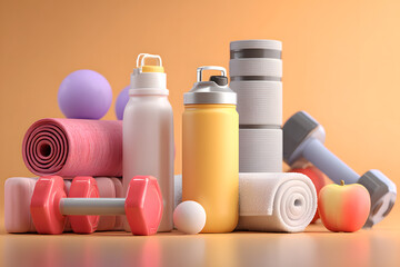 Fitness and workout wellness concept.