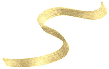 Naklejka premium Gold glitter ribbon banner luxury illustration