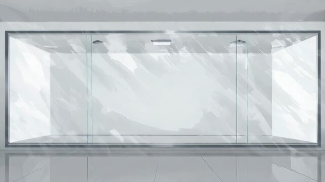Modern Minimalist Kitchen Cabinets with Glass Doors.