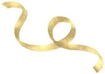 Gold glitter ribbon banner luxury illustration