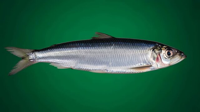 Sleek herring swimming in clear waters showcasing natural habitat and behavior.