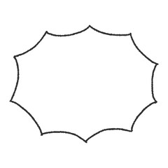 手描き風の爆発吹き出し（内側が白背景）