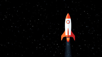 A glowing rocket launching into space, symbolizing ambitious career or personal goals. (2)