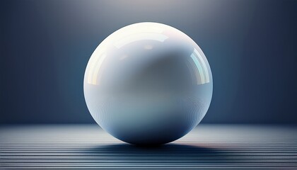 single glossy white sphere