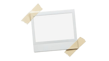 Retro Instant Photo Frame Mockup With Masking Tape