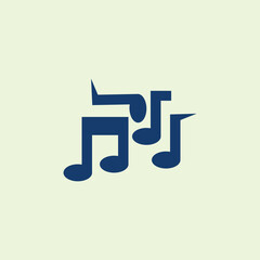 Minimalist illustration of three dark blue musical notes arranged diagonally on a light green background, representing rhythm, melody, and sound. Clean shapes make it suitable for music, audio, or cre