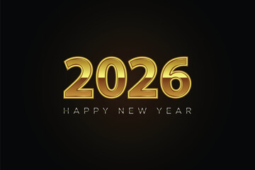 Happy New Year 2026 Greeting	Golden