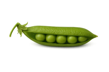 Fresh green pea pods showing healthy raw vegetables, rich in vitamins, with a transparent alpha channel background