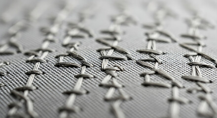 Closeup of textured metal mesh surface
