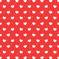 Vector Valentine's Background With Heart On Red Background