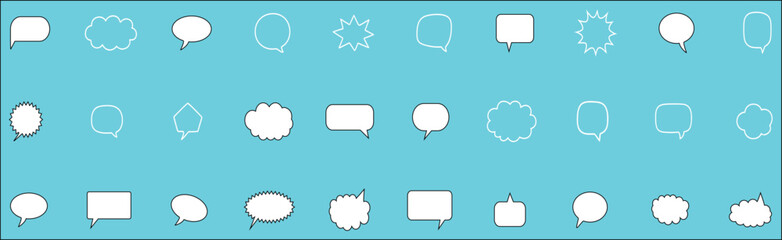 Speech Bubbles set isolated on white background. Vector
