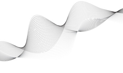 Fototapeta premium Elegant Abstract Gray Wave Lines Flowing Background, abstract waves Background. 