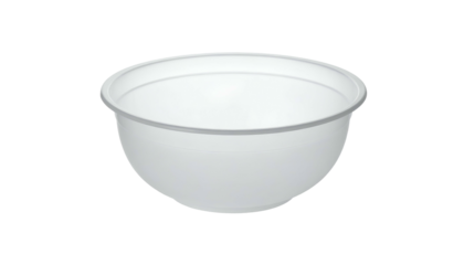 A white, rounded, empty container on a stark black background. It is a slightly bowl-shaped