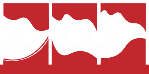 Collection of dividers shape templates. Modern separator header for website and app. Curve lines, wave collection of abstract design element for top and bottom page web site eps10.