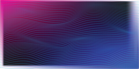 Abstract Waving Particle Technology Background Design. Abstract wave moving dots flow particles, hi-tech and big data background design for brochures, flyers, magazine, business card, banner. Vector