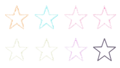 Bright and colorful stars in a grid pattern, evoking a sense of wonder and positivity