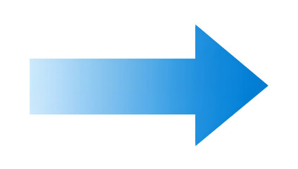 A sleek, modern graphic design featuring a vibrant gradient blue arrow pointing confidently to the right, symbolizing progress, future direction, and forward momentum with a clean and clear aesthetic
