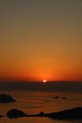 海と夕日『SDGs 地球の神秘　マジックアワー』海とソラ！輝く太陽のヒカリ！日本　山口県