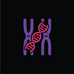Fototapeta premium DNA and Chromosomes Genetic Structure Illustration.