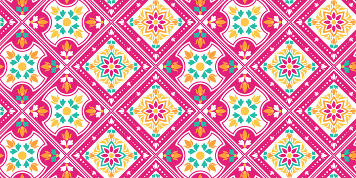 Seamless colorful patchwork. Vintage multicolor pattern in turkish style. Hand drawn background. Islam, Arabic, Indian, ottoman motifs