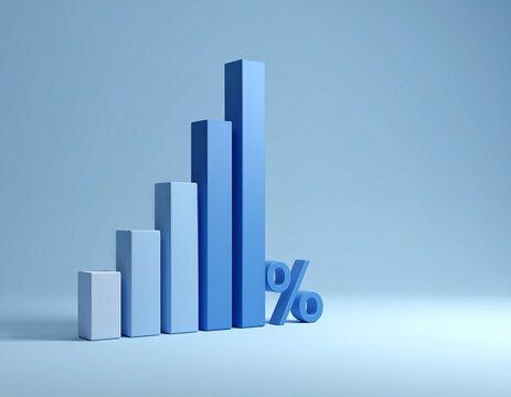 Gr&aacute;fico financiero en ascenso 