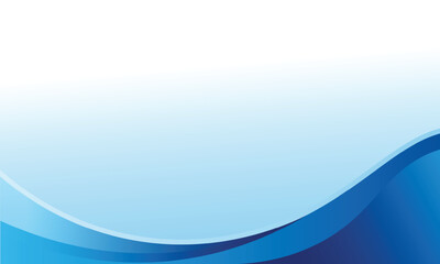 Abstract Blue gradient curved frame border template business on white Background.Dynamic gradient blue waves flowing decoration