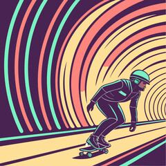 Retro Neon Skate Tunnel 1