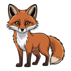 Obraz premium red fox cartoon