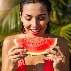 This appetizing square image screams tropical refreshment and healthy summer indulgence, perfect for food, wellness, or vibrant lifestyle content.