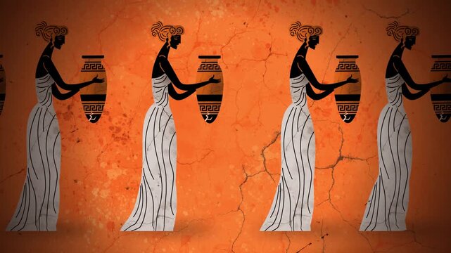 Danaides carrying leaking jars as eternal punishment