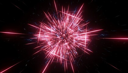 Fototapeta premium Pink Starburst Energy Explosion