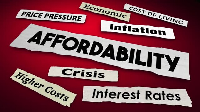 Affordability Prices Costs Rising News Headlines Inflation Customers Cant Afford to Buy 3d Animation