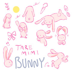 Cute hand drawn bunny illustration