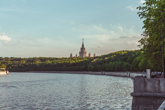 Moscow State University and Moskva river view