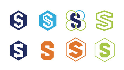 Showcase of dynamic letter S symbols and logos, featuring various graphic design styles for contemporary branding and visual identity.